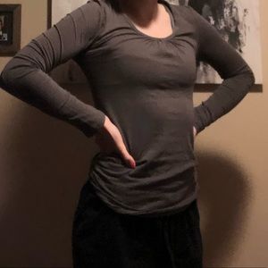 Dark grey tight shirt